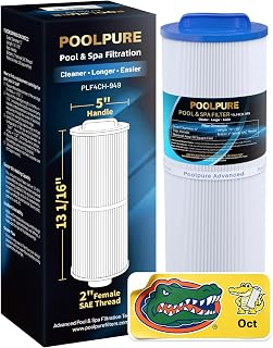 POOLPURE 4CH-949 SPA Filter Replaces Pleatco PWW50L 1PACK | Compatible with 200702, fil50-5d13h15fct-3, Filbur FC-0172, SD-01143, 817-4050, Waterway Teleweir 50, Rising Dragon 50.