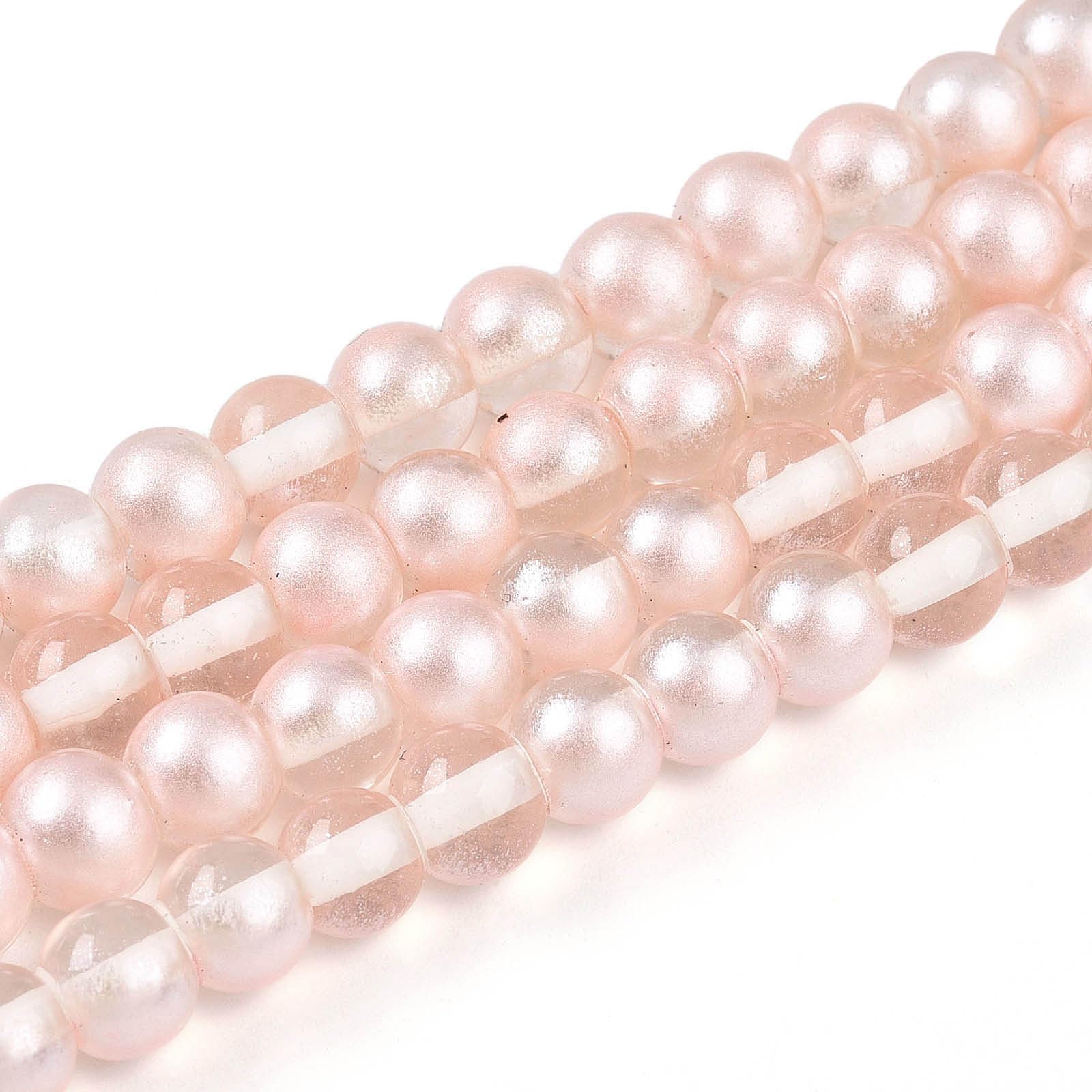 100pcs 6mm Round Glass Beads for Jewelry Making Crystal Spacer Loose Beads for D