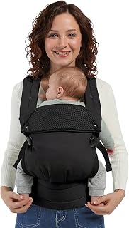 MISSWISDOM Baby Carrier Newborn to Toddler, Adjustable Toddler Carrier, Baby Holder Carrier, Kangaroo Infant Carriers with Widen Shoulder Straps, Black