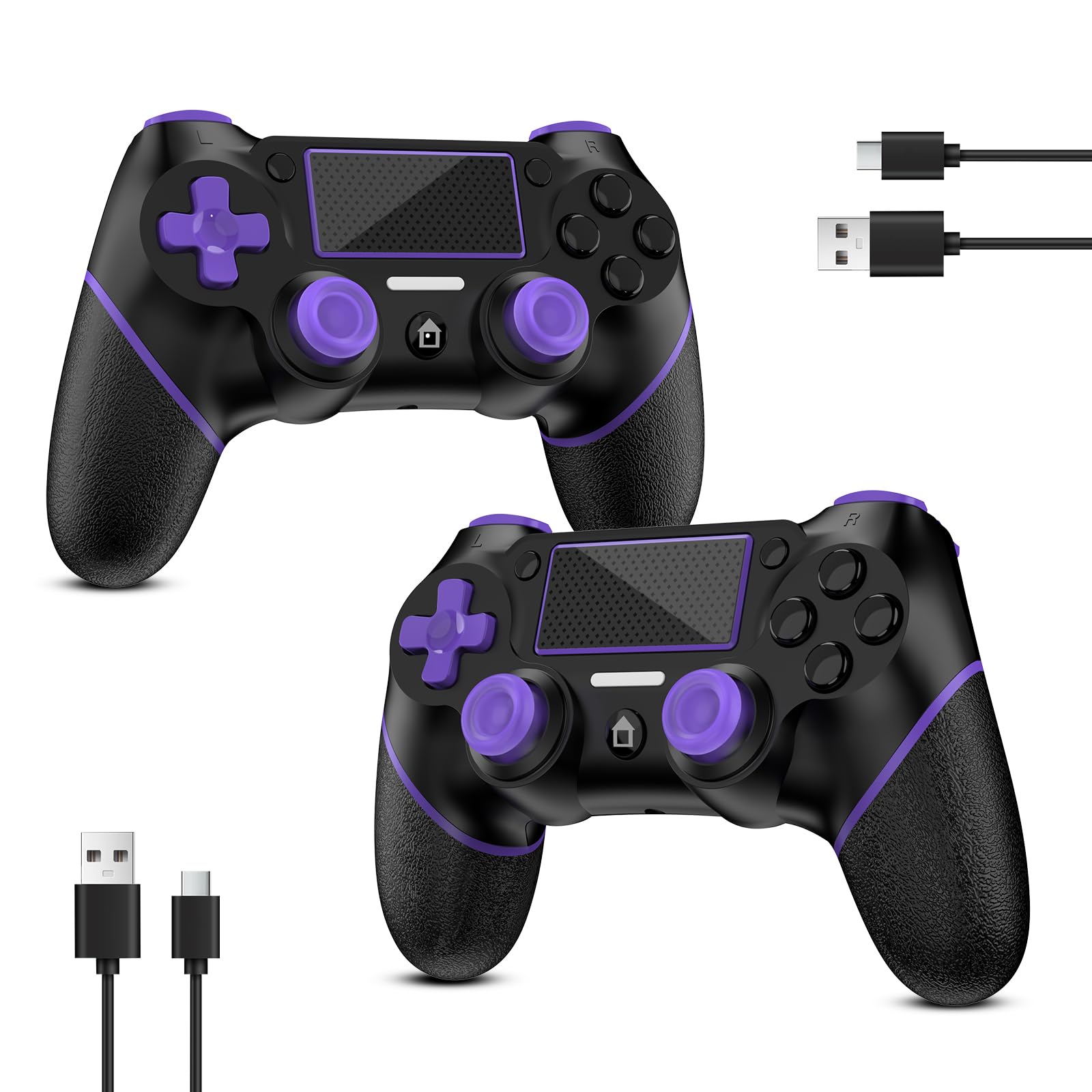 Reddening for PS4 Controller 2 Pack, Controller PS4 for PS4/Pro/Slim/PC, Gamepad