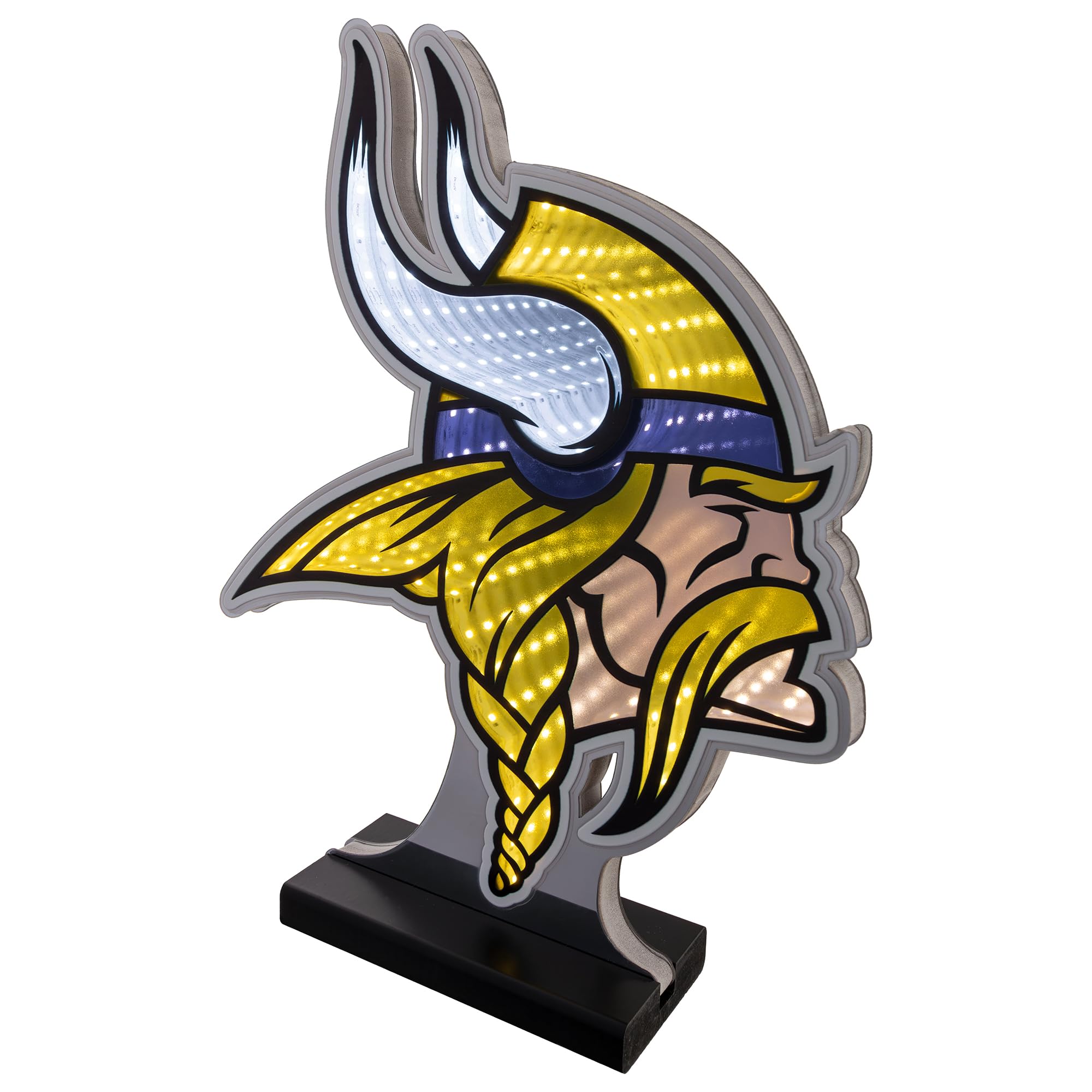Sporticulture NFL Team Minnesota Vikings LED Infinity Logo Light - 3D Light Effe