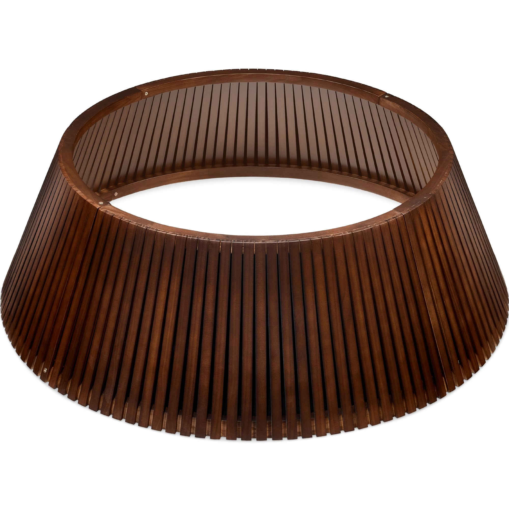 Best Choice Products 36in Christmas Tree Collar, Solid Wood Slatted Tree Skirt H