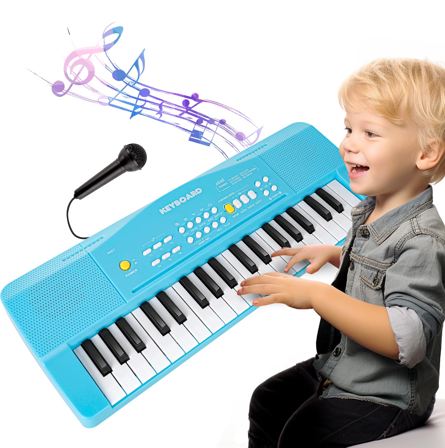 37 Keys Kid Toddler Toy Piano Keyboard Electric Pianos with Microphone
