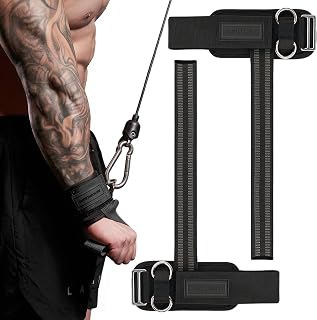 MANUEKLEAR 2 Size Gym Lifting Straps with D Rings for Cable Machine | Wrist Straps for Weightlifting, Weight Lifting Wrist Wraps for Men Women