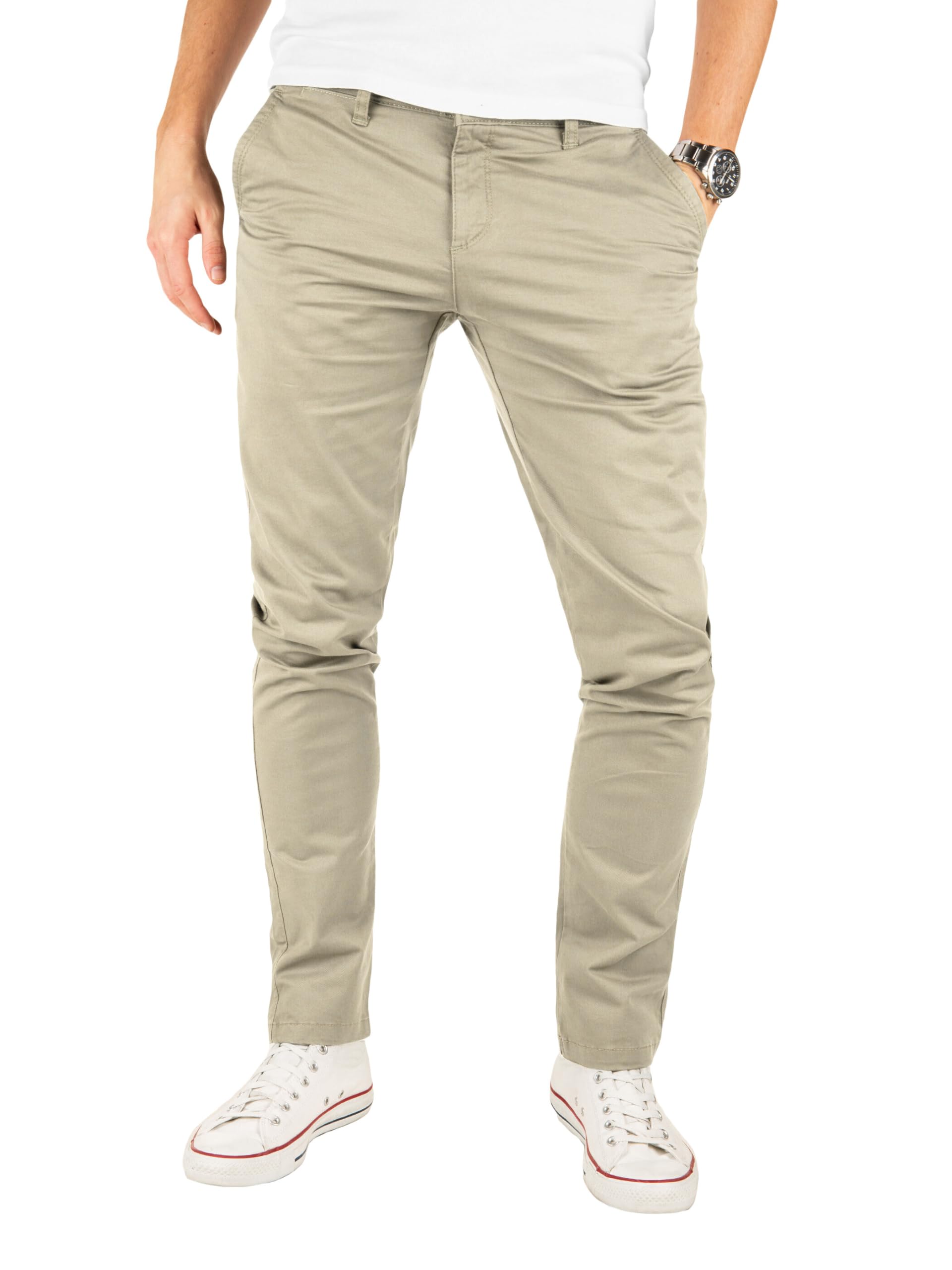 YZB Yazubi Men's Tech Chino Trouser – Slim Fit, Model: Kyle, Chino Trousers Jean