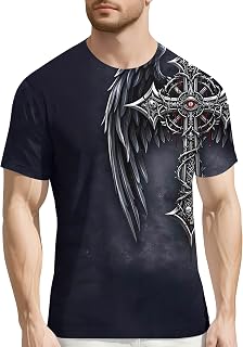 PAGYMO Graphic T-Shirt for Men Funny Novelty Design Short Sleeve Tee Shirt