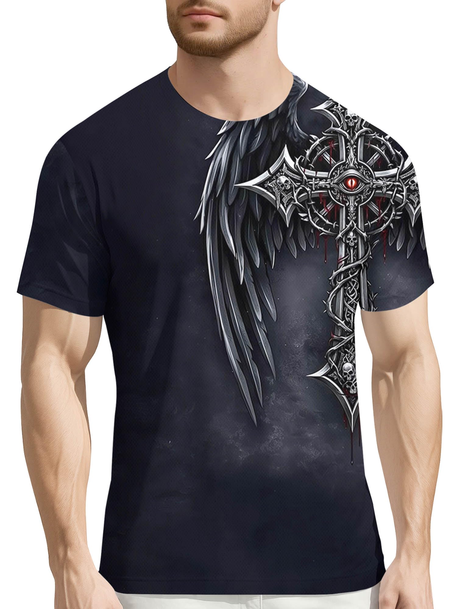 PAGYMO Graphic T-Shirt for Men Funny Novelty Design Short Sleeve Tee Shirt