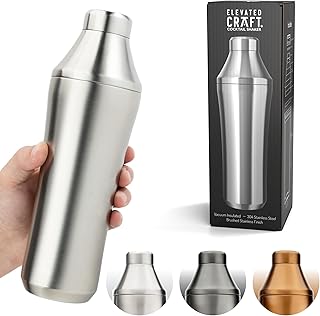 Hybrid Cocktail Shaker, Vacuum Insulated Stainless Steel, 28 oz | Hybrid Cocktail Shaker with Vacuum Insulated Stainless Steel, Innovative Measuring System, 28 oz