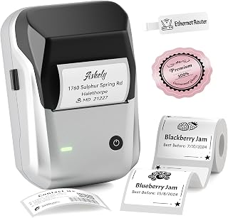 NIIMBOT B1 2-Inch Label Maker, Portable Thermal Printer for Small Business | Bluetooth Connection, Waterproof Labels, Personalised Stickers, Prints Barcodes, Logos, QR. Ideal For Retail/Office/Kitchen