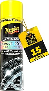 Meguiar's Ultimate Insane Shine Tire Coating, 15 Oz | Creates a Lasting Wet-Look for a Classic Black Shine, Easy to Use, No Hassle, No Mess, Ultimate Protection