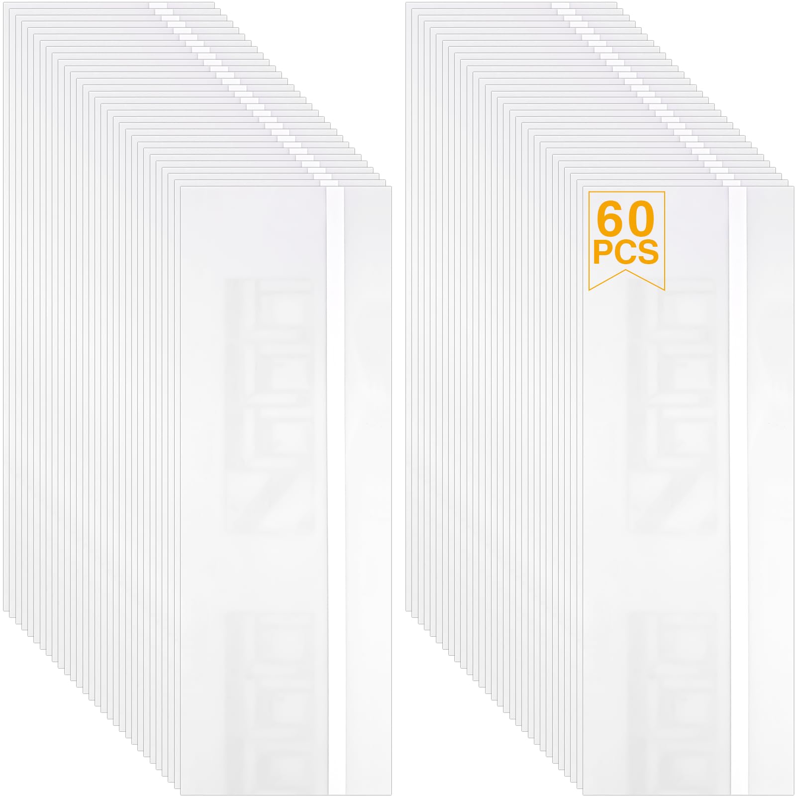 60 Pack Window Fly Traps, Fly Paper Sticky Strips, Indoor Fly Catcher, Clear Fly