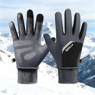 Winter Gloves Touch Screen Windproof Water Resistant Thermal Outdoor Gloves Non-Slip Warm Lined Full Finger Sports Gloves