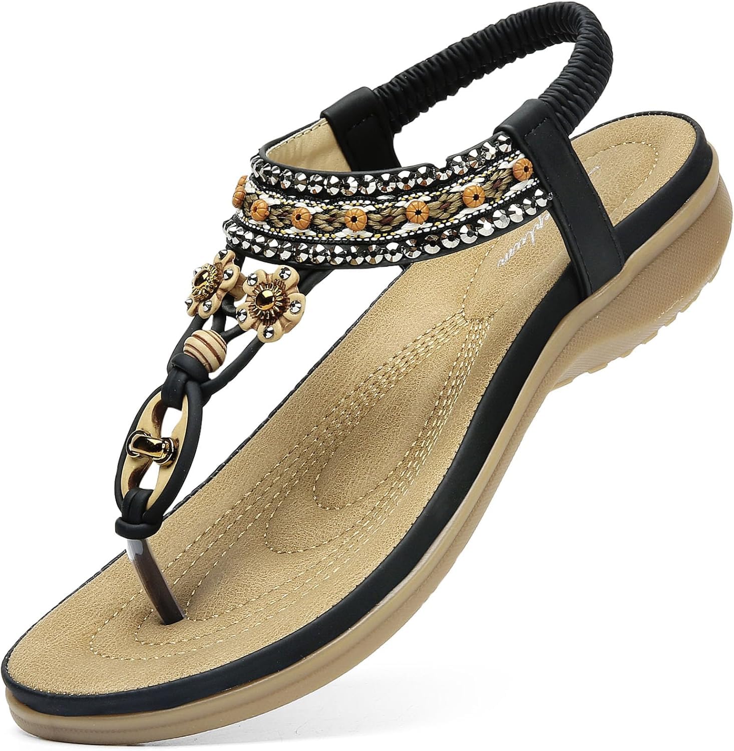 Littleplum Womens Sandals Arch Support Summer Beach Sandals Comfort Walking Shoe