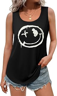 DUOEASE Tops Women's Summer 2025 Basic Sleeveless Crew Neck Tank Top Elegant Loose T-Shirt