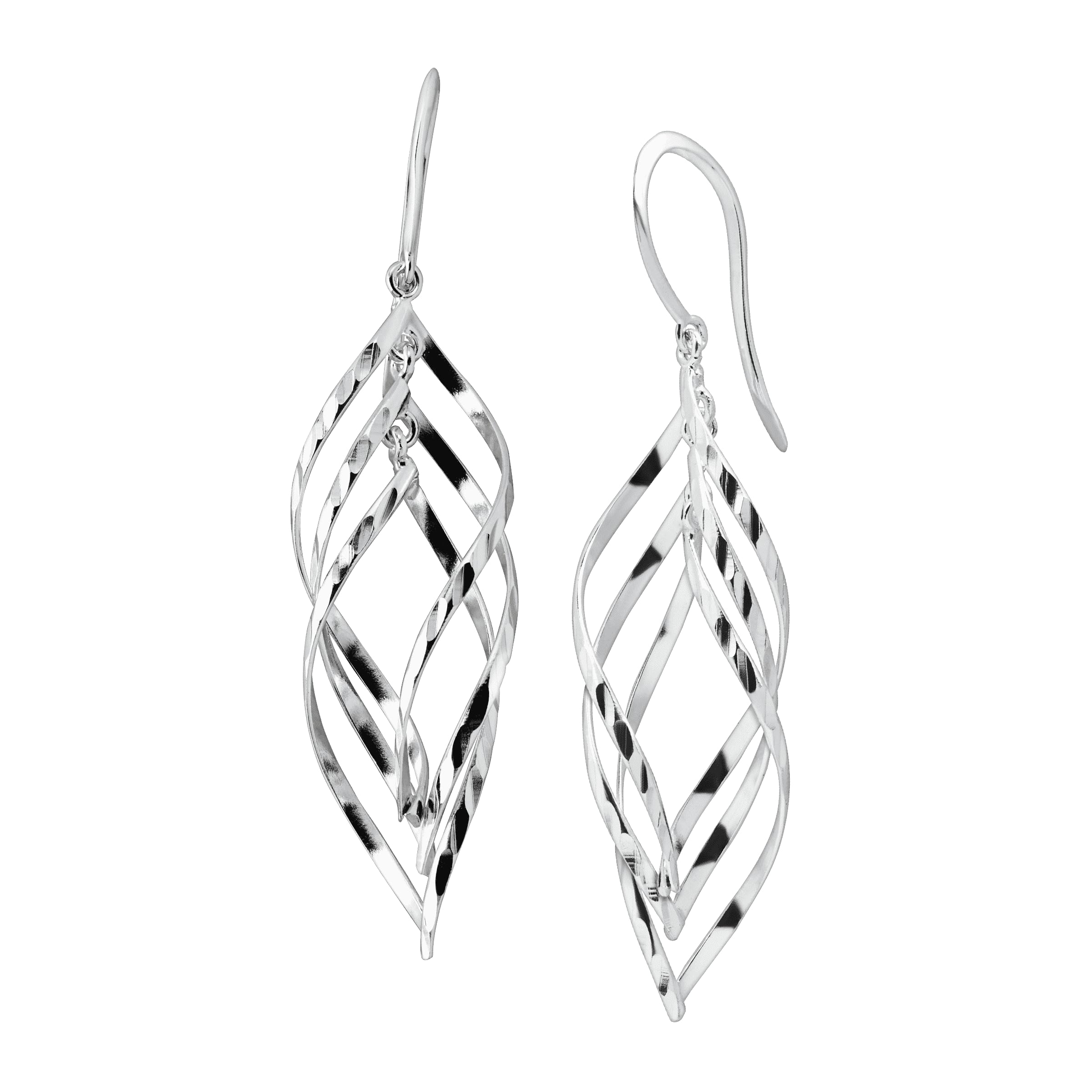 Silpada 'Whirlwind' Sterling Silver Twisted Drop Earrings