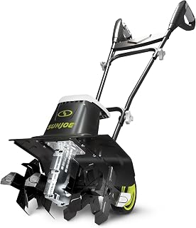Sun Joe Corded Electric Garden Tiller & Cultivator with Steel Tines, TJ604E | 13.5-Amp Motor - Heavy-Duty Tilling Machine for Lawn, Yard, and Gardening Care