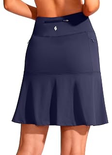SANTINY 19" Ruffled Golf Skirts for Women