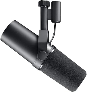 Shure SM7B Dynamic Vocal Microphone for Podcasting & Streaming | XLR Studio Dynamic Mic for Broadcast, Podcast, Recording, Gaming & Streaming; Smooth Warm Vocals, Rugged Build