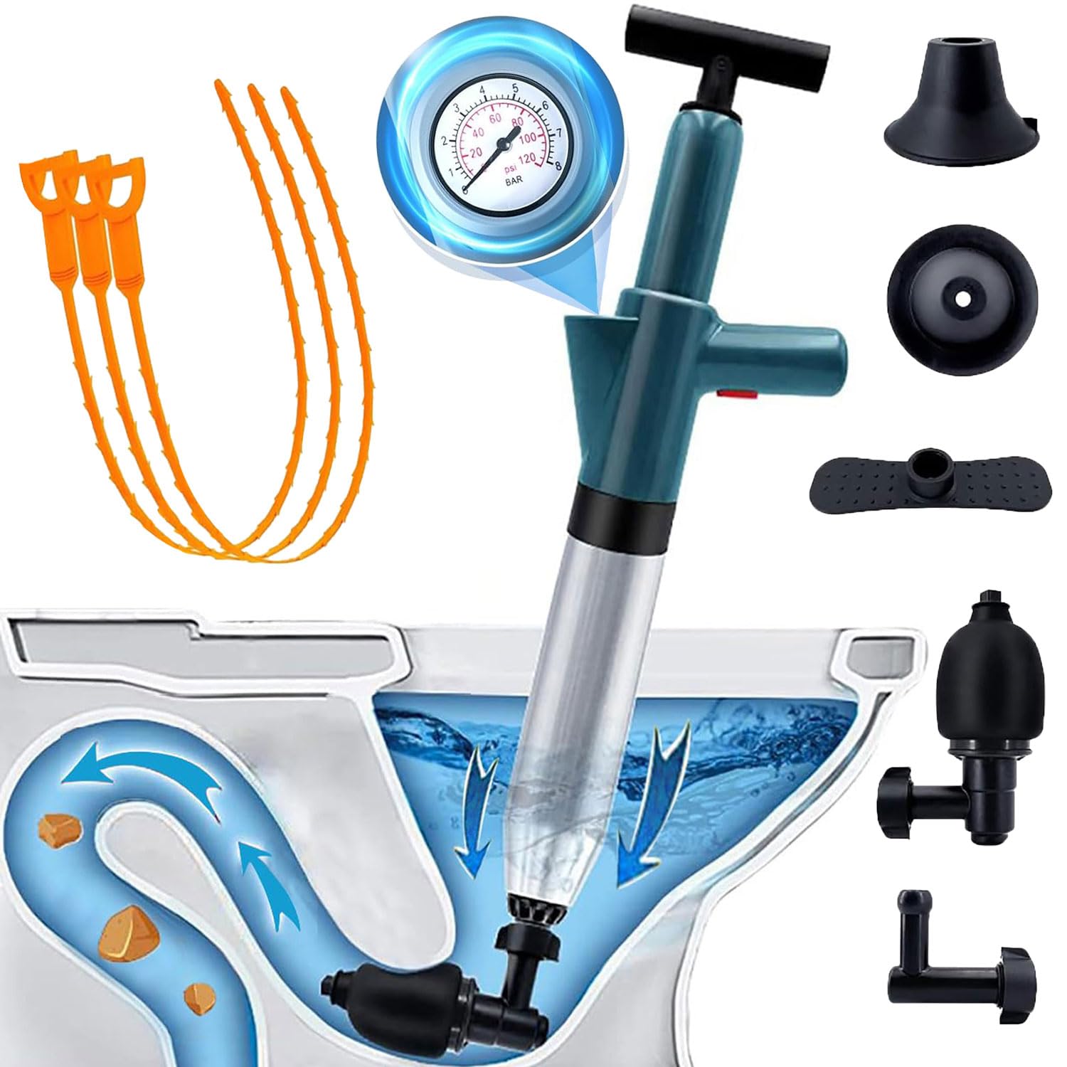 Toilet Plunger Air Drain Blaster: Power Heavy Duty Air Plunger for Toilet ﻿ | Sp