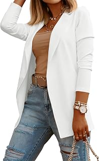 Womens Casual Long Sleeve Blazers Knit Blazer Work Business Outfits Office