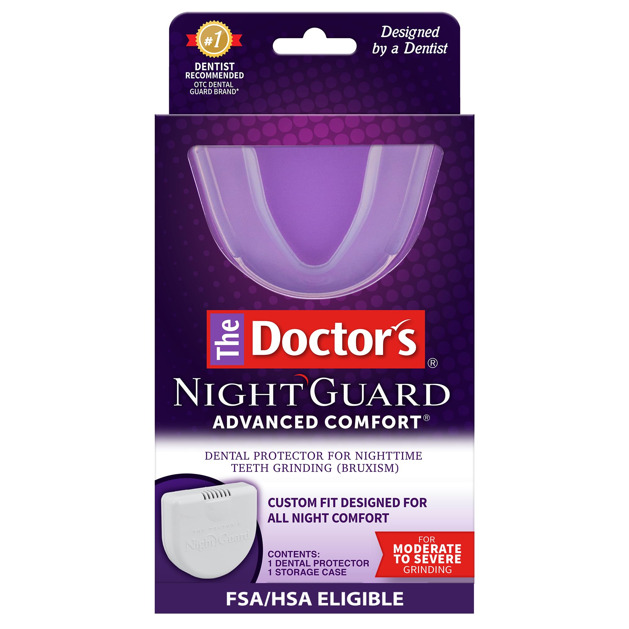 The Doctor's NightGuard Mouth Guard for Grinding Teeth at Night, 1 Count | BPA-F