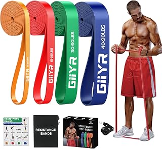 Resistance Bands Set, Skin-Friendly Pull up Exercise Bands for Men & Women | Bands Comes with Door Anchor,Ideal for Strength Training, Stretching, Powerlifting, Home Workouts&CrossFit