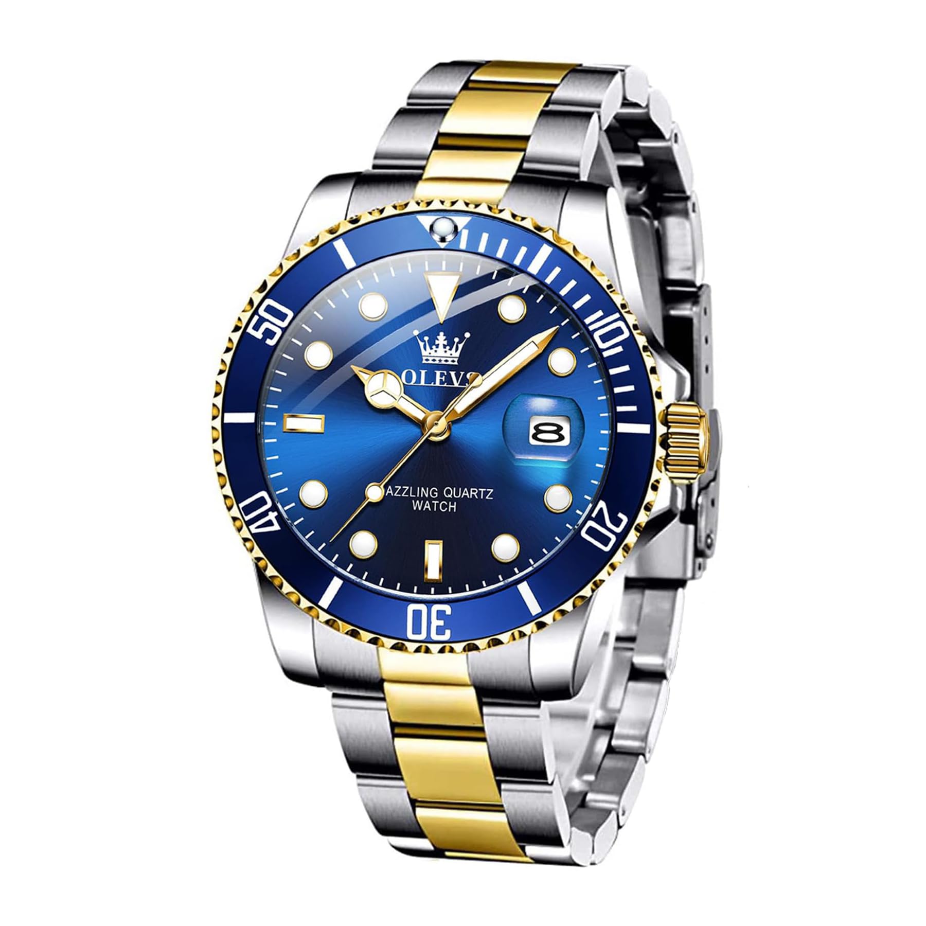 OLEVS Watches for Men Waterproof Luxury Analog Mens Watches Stainless Steel Busi