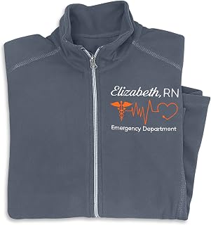 NACRE APPAREL Women's Custom Nurse Jacket Personalized Embroidered Lightweight Nurse Coat