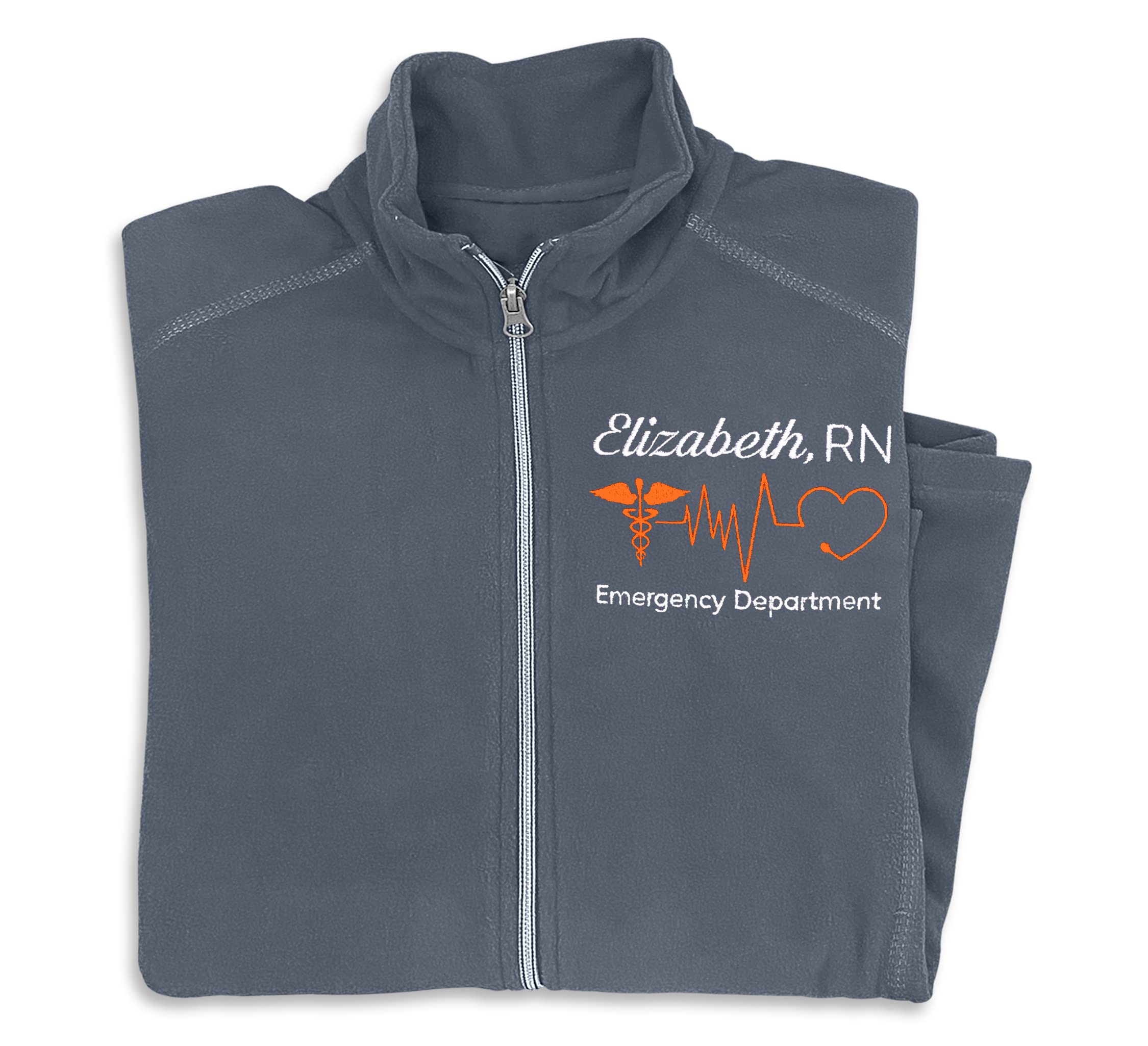 NACRE APPAREL Women's Custom Nurse Jacket Personalized Embroidered Lightweight N
