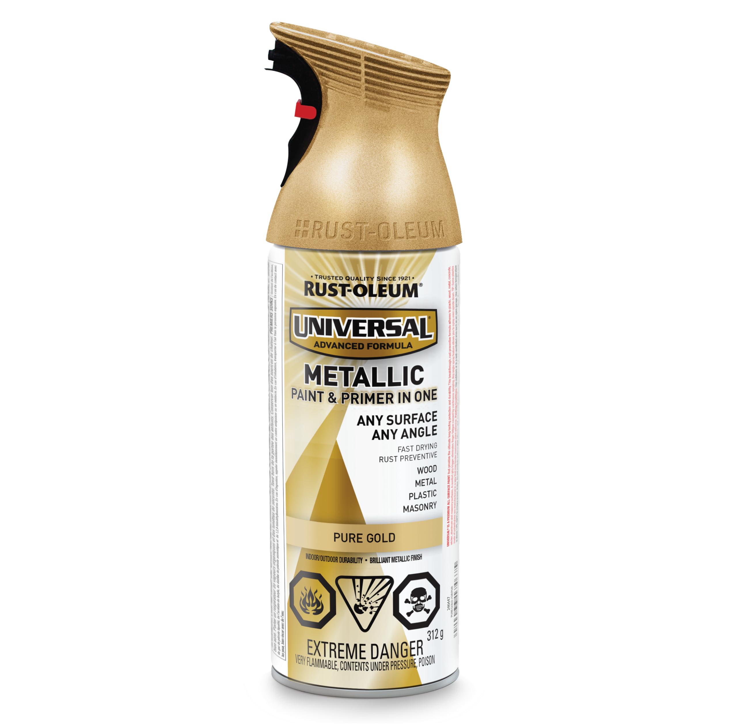 Rust-Oleum Universal Enamel Metallic Finish Pure Gold 312g
