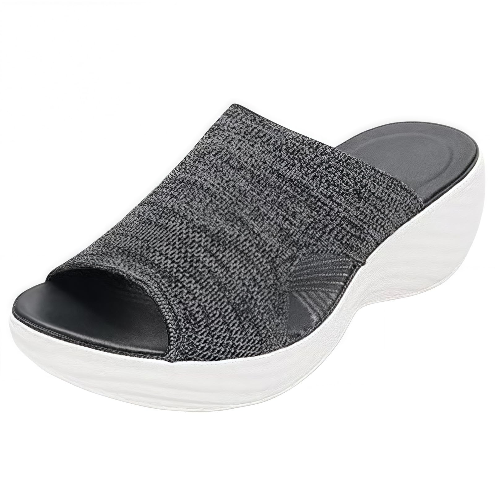 Ulalaza Women's Slippers Flat Open Toe Slides Platform Wedge Sandals Thong Sanda