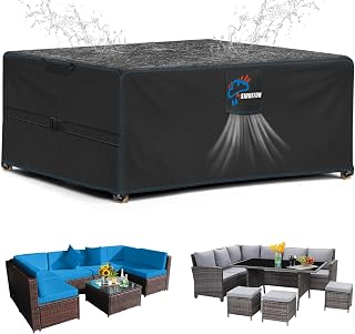 SIRUITON Housse Salon de Jardin 180x120x74cm,Imperméable en Oxford 520D