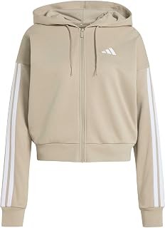 adidas Women's Essentials 3-Stripes French Terry Full-Zip Hoodie