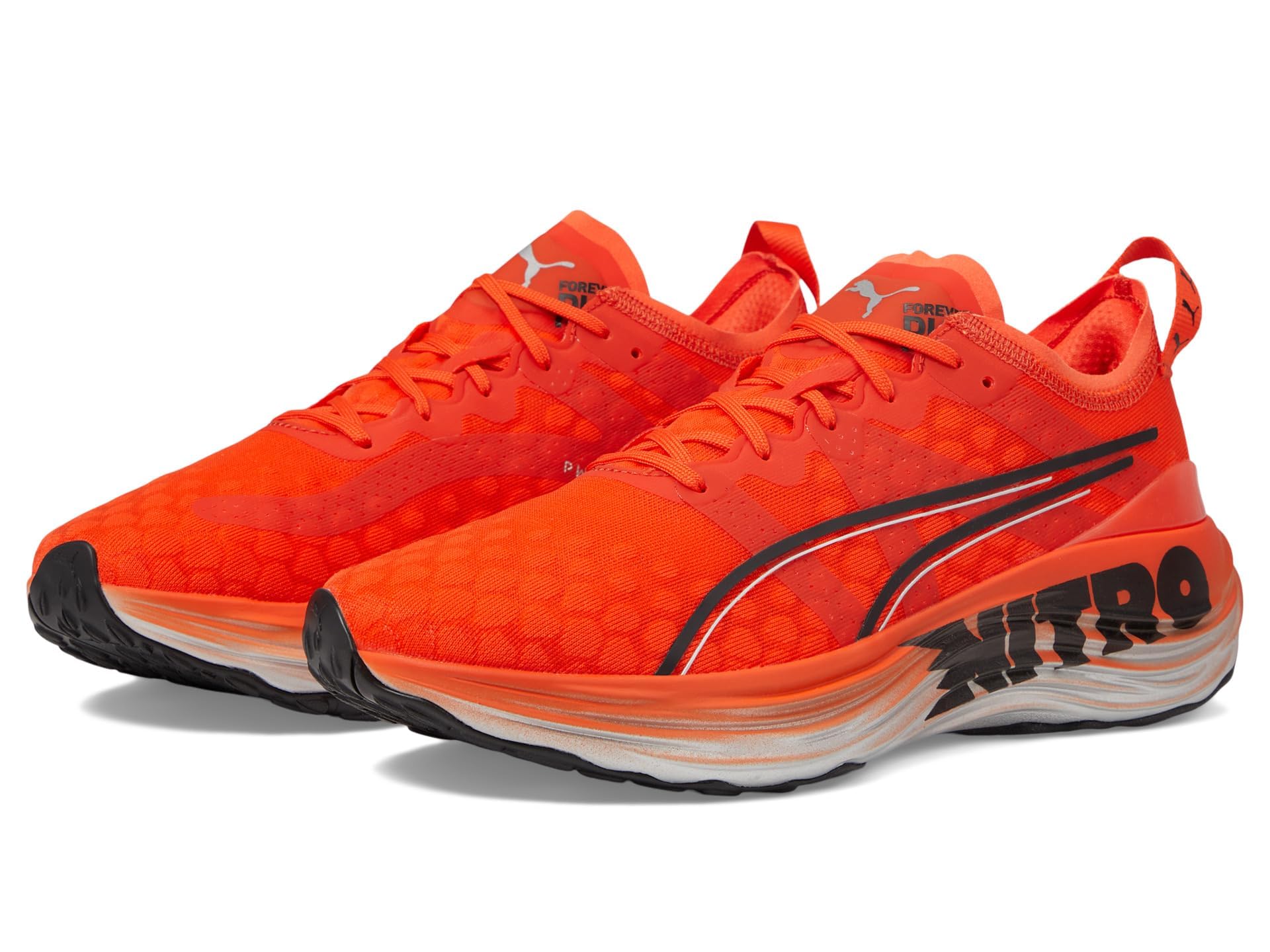 PUMA Foreverrun Nitro Silver, Cherry Tomato PUMA Black, 40.5 EU