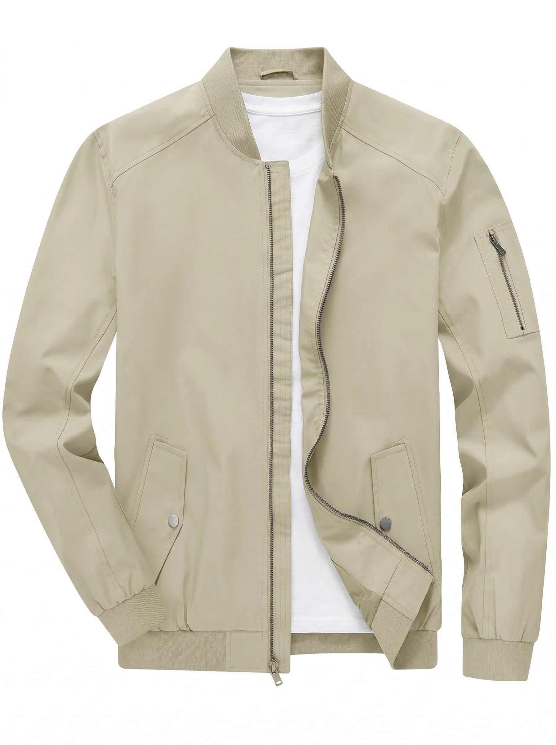 TBMPOY Men's Lightweight Bomber Jackets Lightweight Jackets Casual Autumn Windbr
