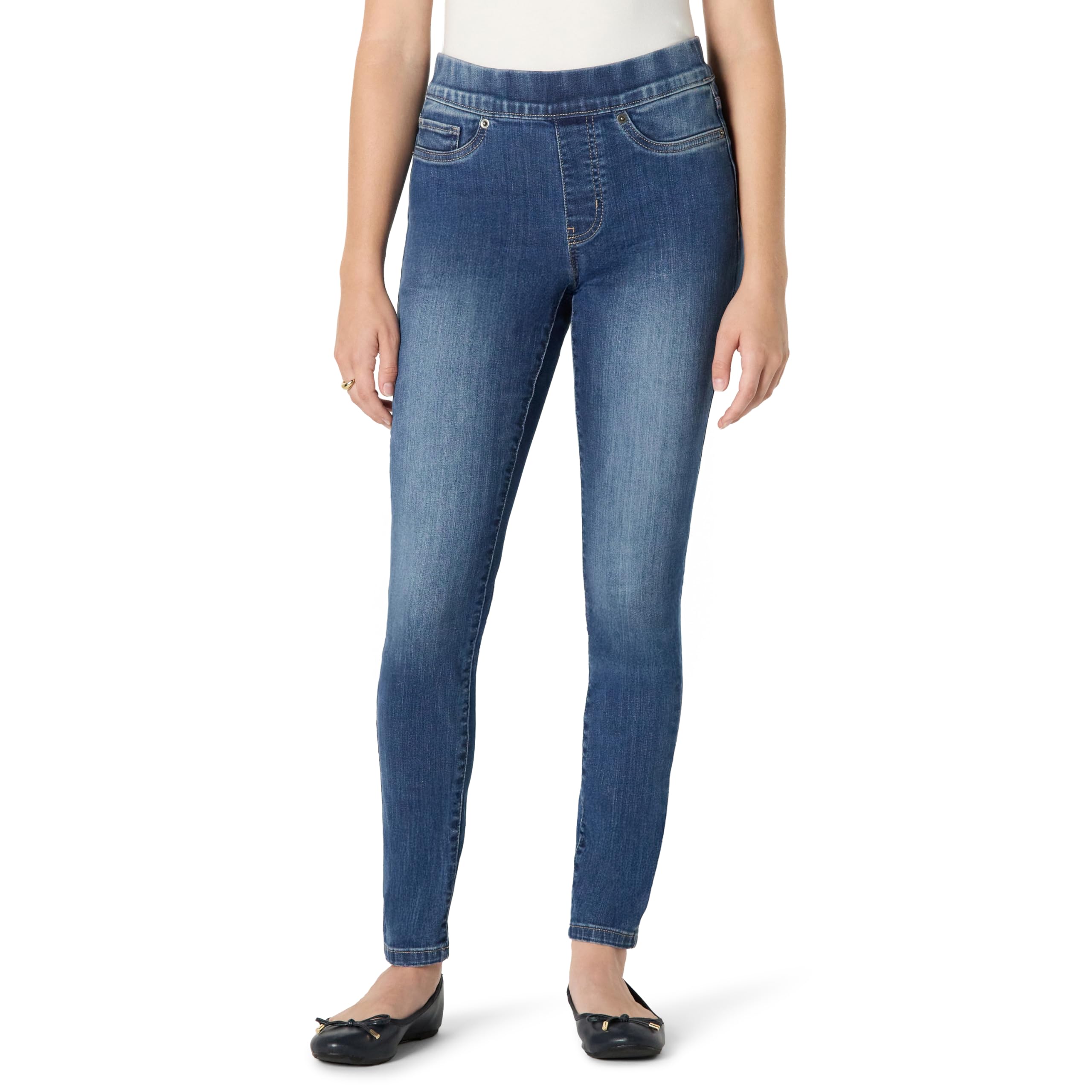 Amazon Essentials Women's Mid-Waist Stretch Denim Jegging