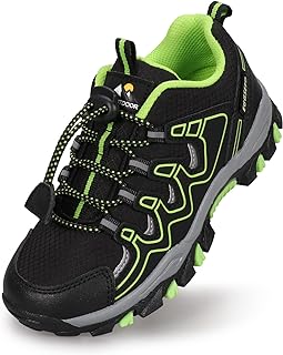 Boys Girls Hiking Trail Shoes Waterproof Slip Resistant Outdoor Trekking Walking Running Sneakers(Little/Big Kids)