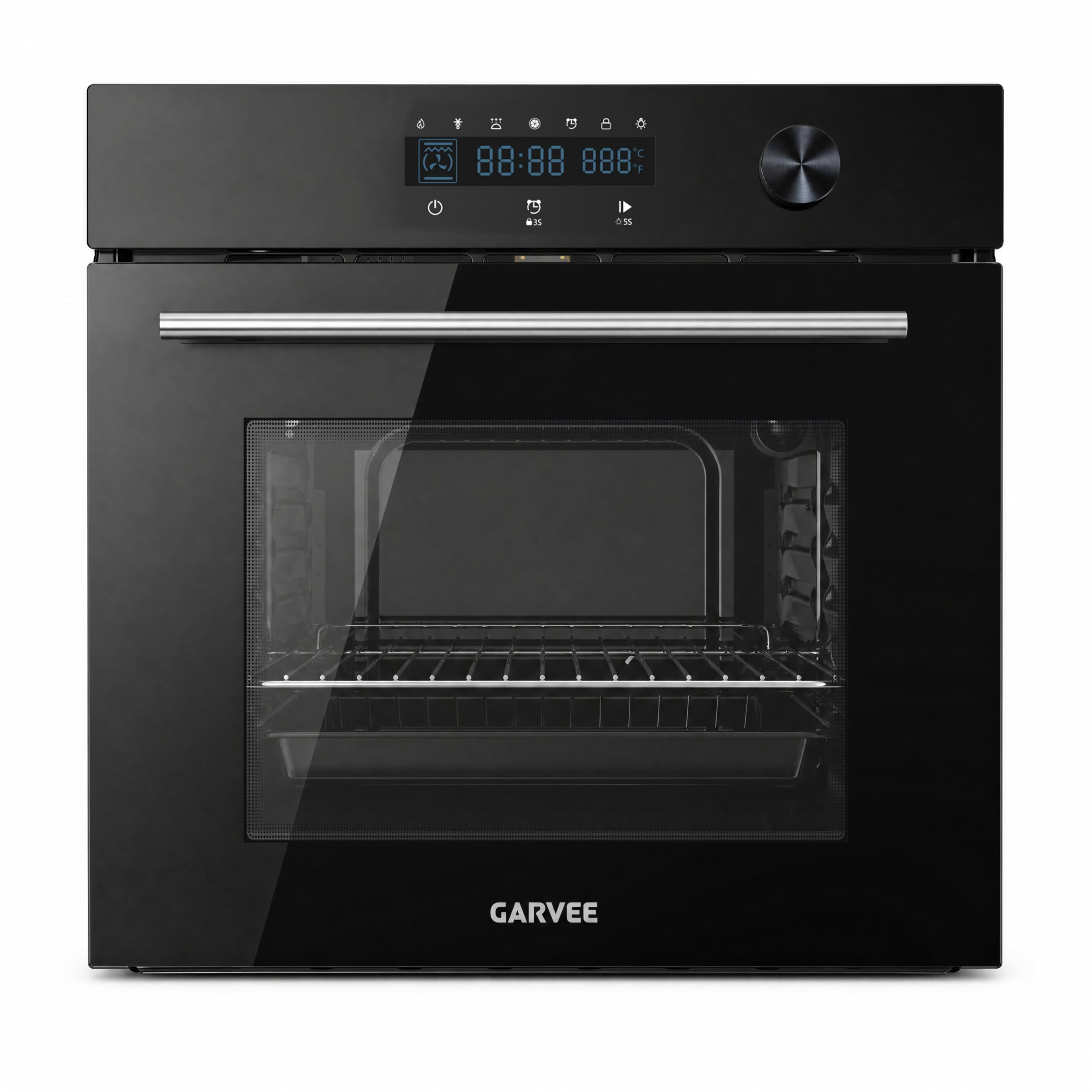 Garvee 24 Inch Built-in Single Wall Oven, 2.5 Cu.ft. Electric Oven with 5 Cookin