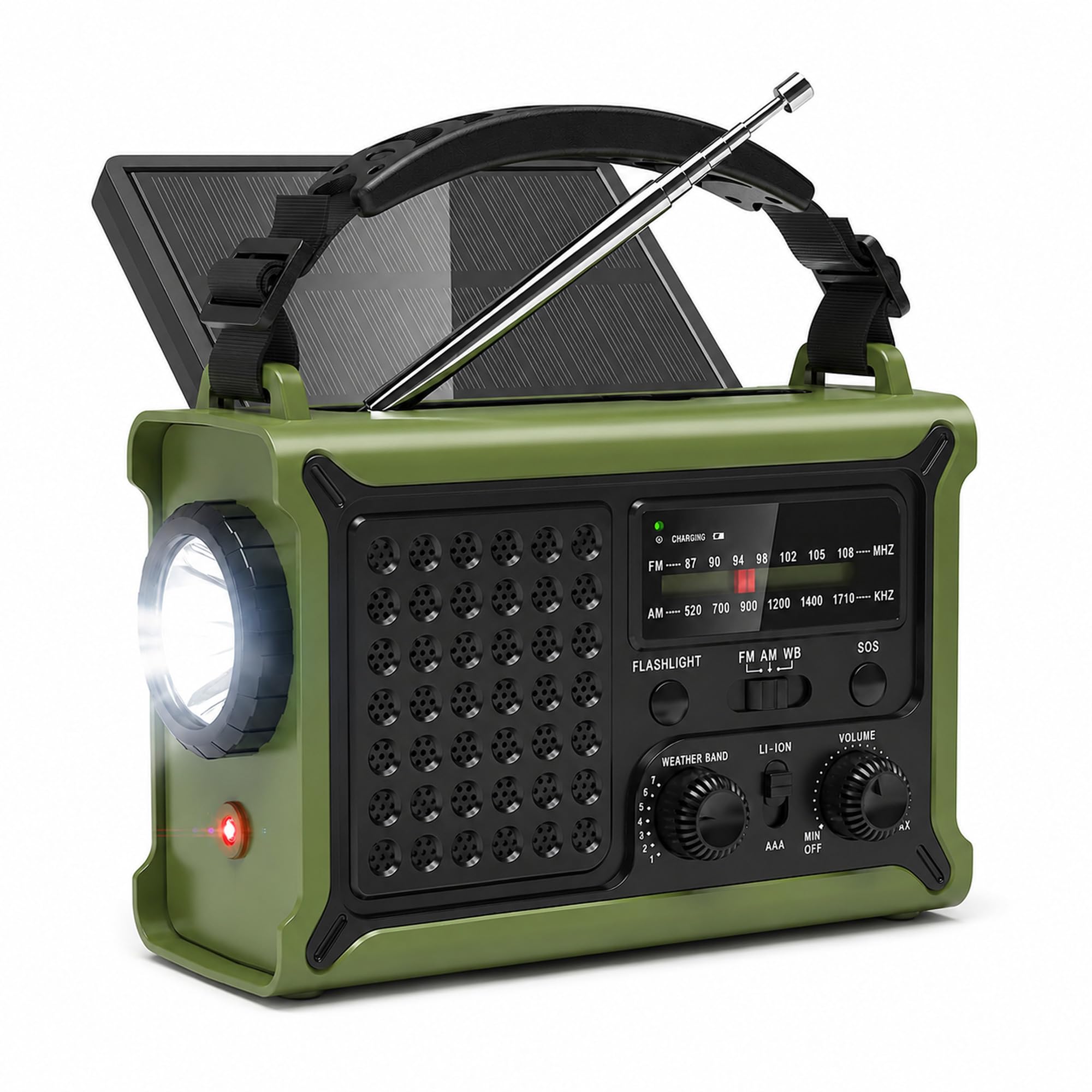 Emergency Radio with Hand Crank & Solar, AM/FM Weather Band, 12000mAh | 8500mm² 
