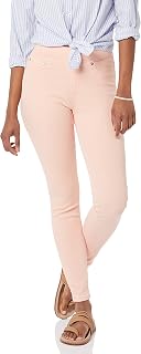 Amazon Essentials Women's Skinny Fit Mid-Rise Stretch Pull-On Jegging with Pockets, Coral Pink, 0