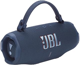 JBL Charge 6 - Portable Waterproof & Drop-Proof Bluetooth Speaker, Bold Pro Sound with AI Sound Boost (Blue) (Renewed)