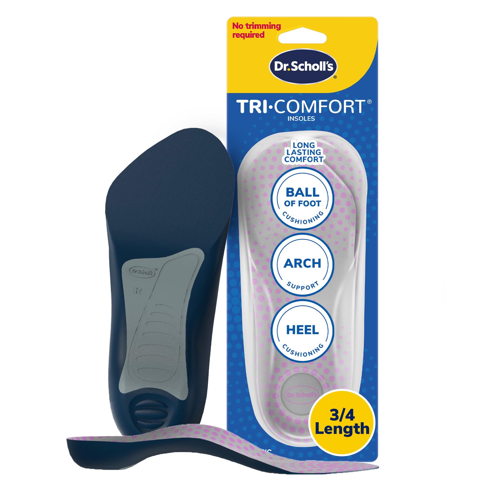 Dr. Scholl's Tri-Comfort Shoe Insoles, Shoe Inserts for Women, Size 6-11 | Arch 