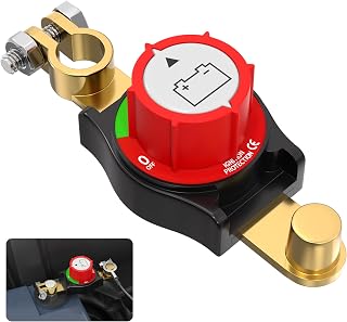 Joinfworld Top Post Battery Disconnect Switch 12V-48V Battery Kill Switch Negative On/Off Battery Switch for Cars, Vehicles, RVs and Boats