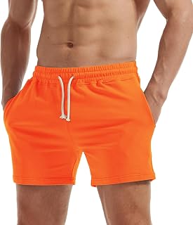 AIMPACT Men's 5" Cotton Workout Shorts Casual Fitness Gym Shorts with Pockets