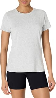 Amazon Essentials Womens Active Soft Cotton Regular Fit Crewneck Short Sleeve Lightweight Yoga Workout T-Shirt