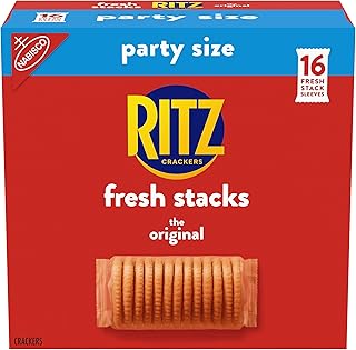 RITZ Fresh Stacks Original Crackers, Party Size, 16 Multi Snack Packs | Travel Snacks, Individually Wrapped