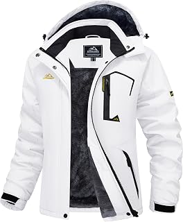 MAGCOMSEN Women's Winter Jacket Softshell Jacket Waterproof Ski Jacket Outdoor Windproof Transition Jacket for Hiking Trekking