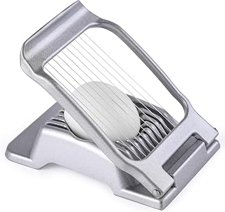 Multipurpose Heavy Duty Aluminium Egg Slicer, Stainless Steel Wire, Sliver | Dishwasher Safe, Rust Resistant, Egg Cutter for Hard Boiled Eggs, Soft Food and Soft Fruit, Salads, Butter, Cheese, Spam