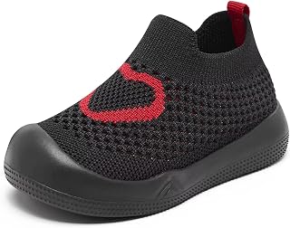 Eashi Baby Boys Girls Non-Slip Walking Shoes Breathable Warm Elastic Walking Shoes with Memory Foam Sole Toe Protection