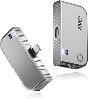 TIMBOOTECH 2027 New Type-C Wireless HDMI Transmitter and Receiver | 328FT Range, 4K to 1080P@60Hz, 5.8GHz+2.4GHz, Plug and Play, for USB-C Phone/Tablet/Laptop/PC, Stream to TV/Monitor/Projector